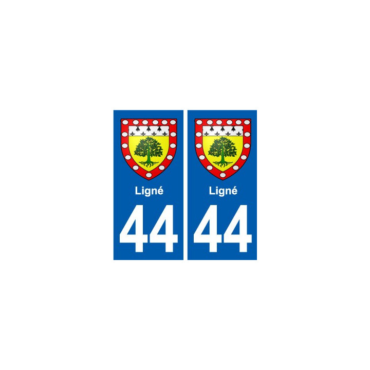 44 Ligné blason  ville autocollant plaque stickers
