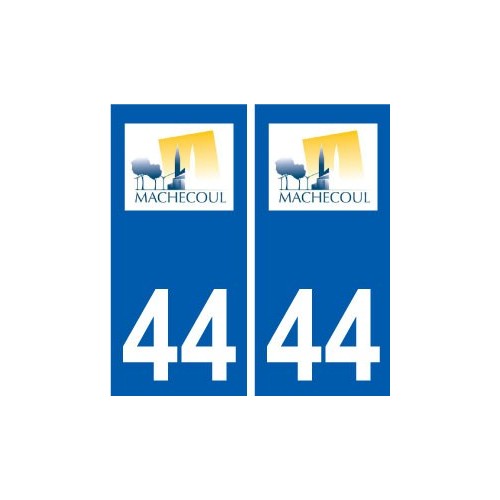 44 Machecoul logo ville autocollant plaque stickers