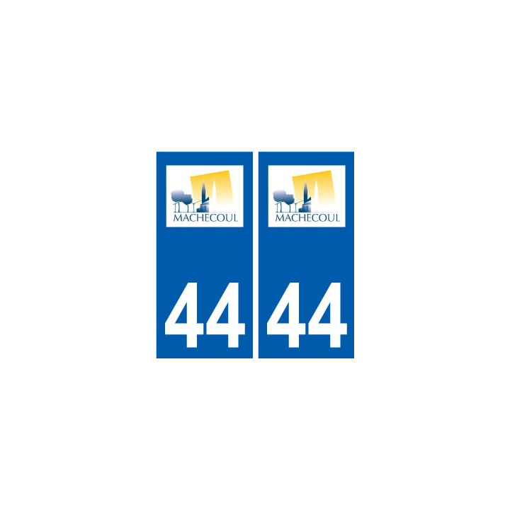 44 Machecoul logo ville autocollant plaque stickers