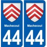 44 Machecoul blason ville autocollant plaque stickers