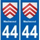 44 Machecoul blason ville autocollant plaque stickers
