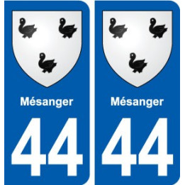 44 Mésanger blason ville autocollant plaque stickers
