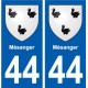 44 Mésanger blason ville autocollant plaque stickers