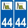 44 Mésanger logo ville autocollant plaque stickers
