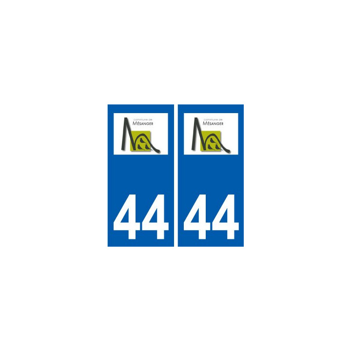 44 Mésanger logo ville autocollant plaque stickers