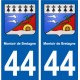 44 Montoir-de-Bretagne blason ville autocollant plaque stickers