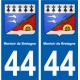 44 Montoir-de-Bretagne blason ville autocollant plaque stickers