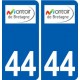 44 Montoir-de-Bretagne logo ville autocollant plaque stickers