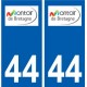 44 Montoir-de-Bretagne logo ville autocollant plaque stickers