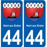 44 Nort-sur-Erdre blason ville autocollant plaque stickers