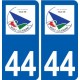 44 Nort-sur-Erdre logo ville autocollant plaque stickers