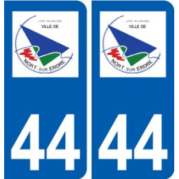 44 Nort-sur-Erdre logo ville autocollant plaque stickers