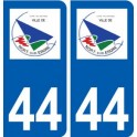 44 Nort-sur-Erdre logo ville autocollant plaque stickers