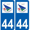 44 Nort-sur-Erdre logo ville autocollant plaque stickers