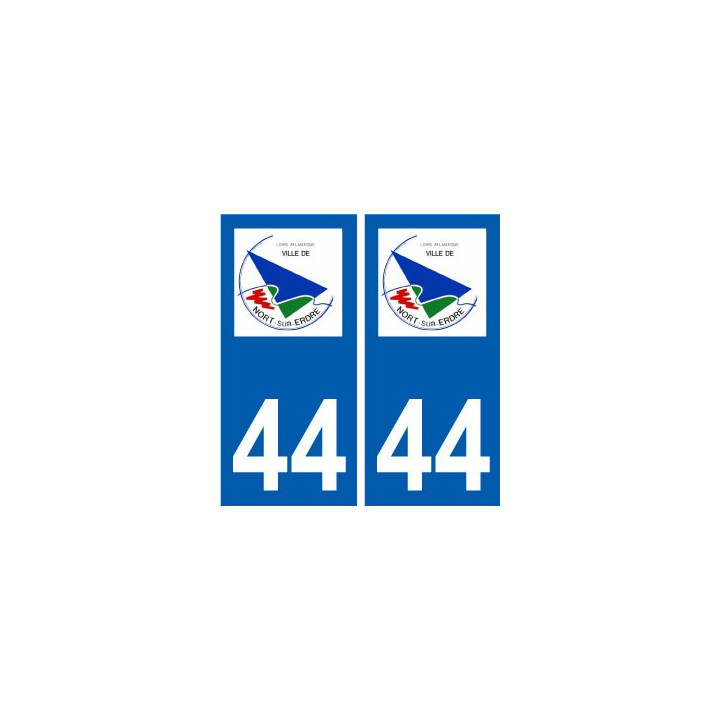 44 Nort-sur-Erdre logo ville autocollant plaque stickers