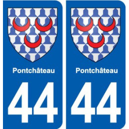 44 Pontchâteau blason ville autocollant plaque stickers