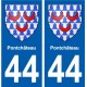 44 Pontchâteau blason ville autocollant plaque stickers