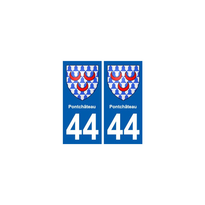 44 Pontchâteau blason ville autocollant plaque stickers