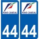 44 Pontchâteau logo ville autocollant plaque stickers
