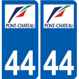 44 Pontchâteau logo ville autocollant plaque stickers