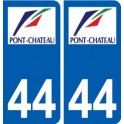 44 Pontchâteau logo ville autocollant plaque stickers