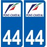 44 Pontchâteau logo ville autocollant plaque stickers