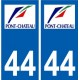 44 Pontchâteau logo ville autocollant plaque stickers