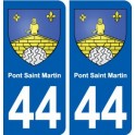 44 Pont-Saint-Martin blason ville autocollant plaque stickers
