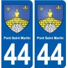44 Pont-Saint-Martin blason ville autocollant plaque stickers