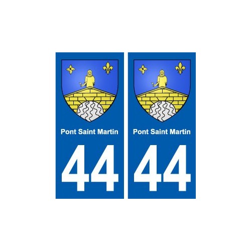 44 Pont-Saint-Martin blason ville autocollant plaque stickers