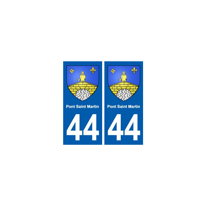44 Pont-Saint-Martin blason ville autocollant plaque stickers