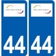 44 Pont-Saint-Martin logo ville autocollant plaque stickers