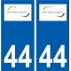 44 Pont-Saint-Martin logo ville autocollant plaque stickers