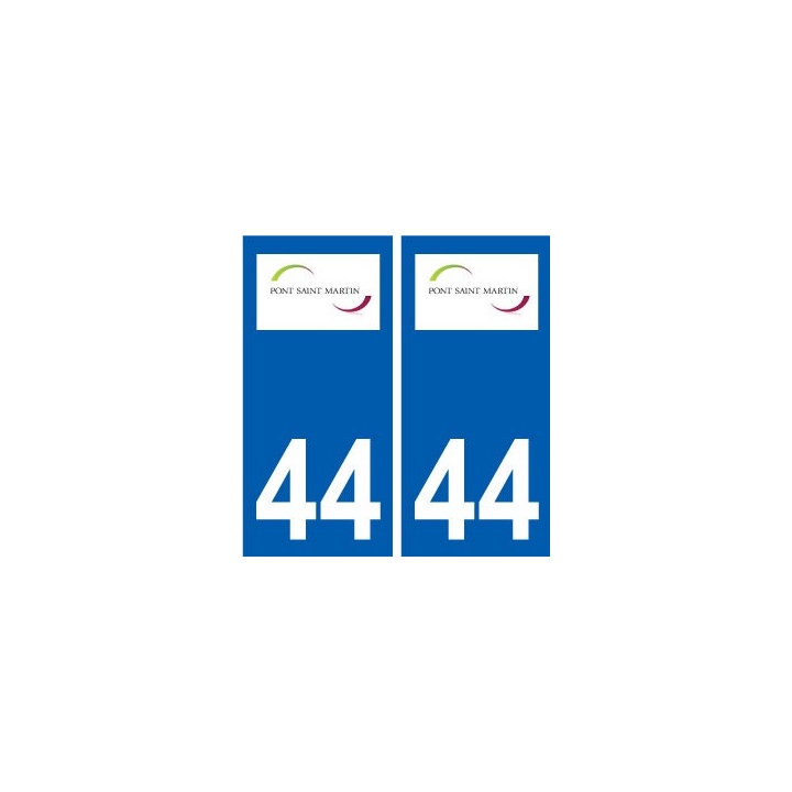 44 Pont-Saint-Martin logo ville autocollant plaque stickers