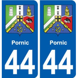 44 Pornic blason ville autocollant plaque stickers