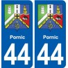 44 Pornic blason ville autocollant plaque stickers