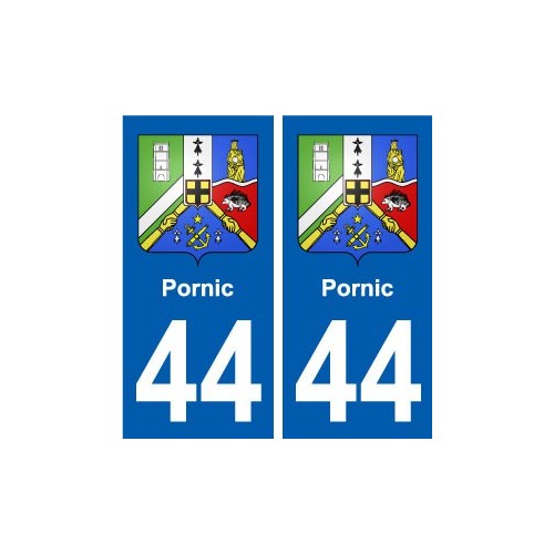 44 Pornic blason ville autocollant plaque stickers