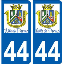 44 Pornic logo ville autocollant plaque stickers