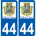 44 Pornic logo città adesivo, adesivo piastra