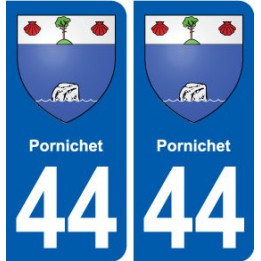 44 Pornichet blason ville autocollant plaque stickers