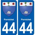 44 Pornichet blason ville autocollant plaque stickers