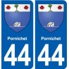 44 Pornichet blason ville autocollant plaque stickers
