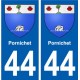 44 Pornichet blason ville autocollant plaque stickers