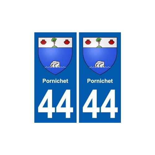 44 Pornichet blason ville autocollant plaque stickers