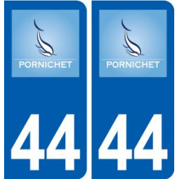 44 Pornichet logo ville autocollant plaque stickers