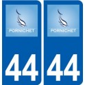 44 Pornichet logo stadt aufkleber typenschild aufkleber