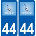 44 Pornichet logo ville autocollant plaque stickers