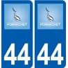 44 Pornichet logo ville autocollant plaque stickers