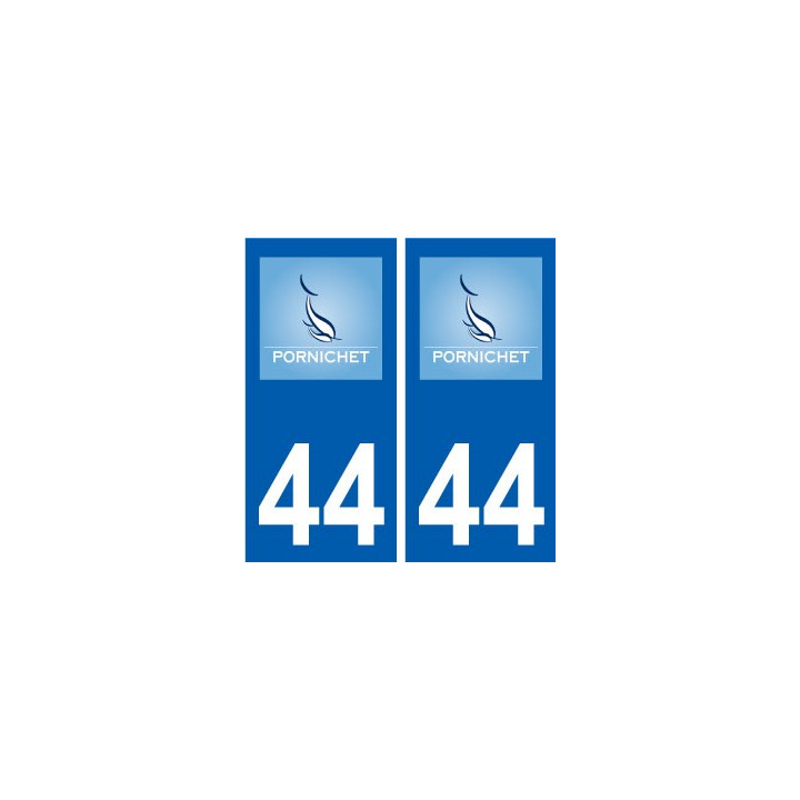 44 Pornichet logo ville autocollant plaque stickers