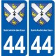 44 Saint-André-des-Eaux blason ville autocollant plaque stickers